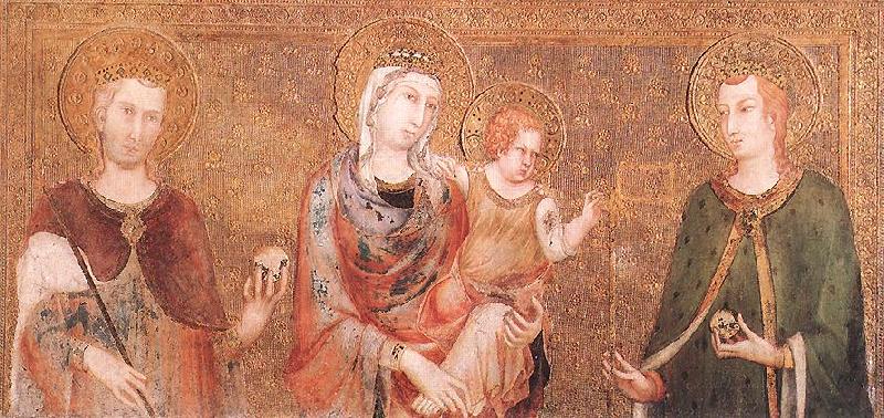 Simone Martini Madonna and Child between St Stephen and St Ladislaus Sweden oil painting art
